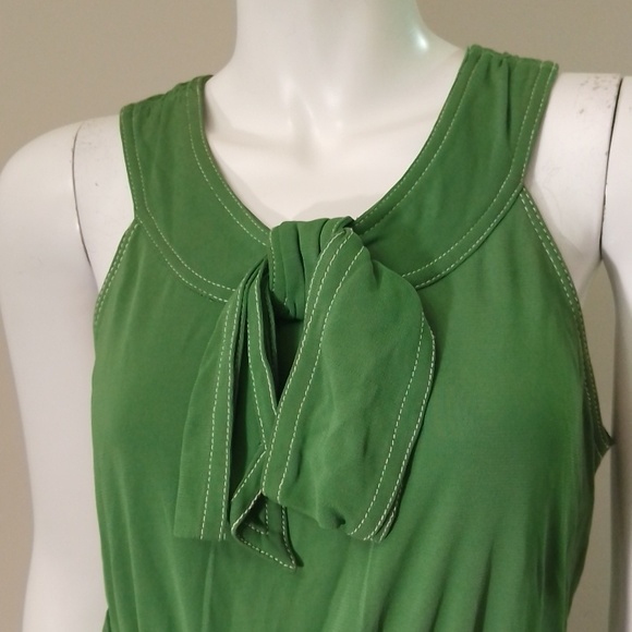 E1 Tibi 4 green dress with pockets and detachable belt - Picture 3 of 8